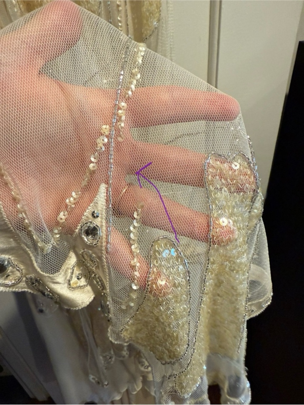 Jenny Packham Papillon Champagne /Silver Beaded Vintage Inspired Wedding Dress - Picture 7 of 11